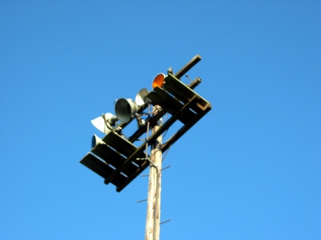 Pontiac Drive-In Theatre - Light And Speaker - Photo From Water Winter Wonderland (newer photo)